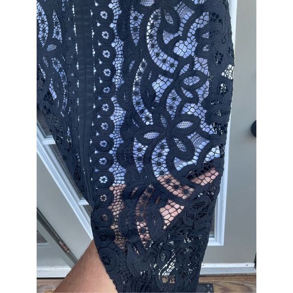 Tracy Reese NWT Meridian Lace Maxi Dress Black Overlay, Size 6, MSRP $399 - Picture 8 of 10